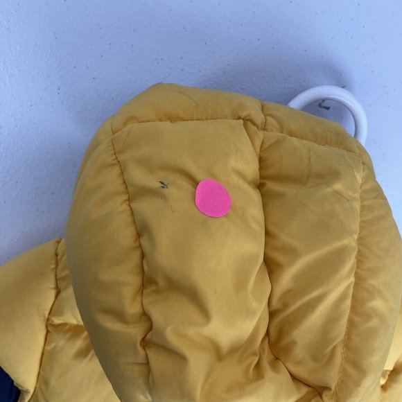 Ralph Lauren‎ Puffer Jacket Boys Size 12M Yellow Blue Vintage - Picture 6 of 13